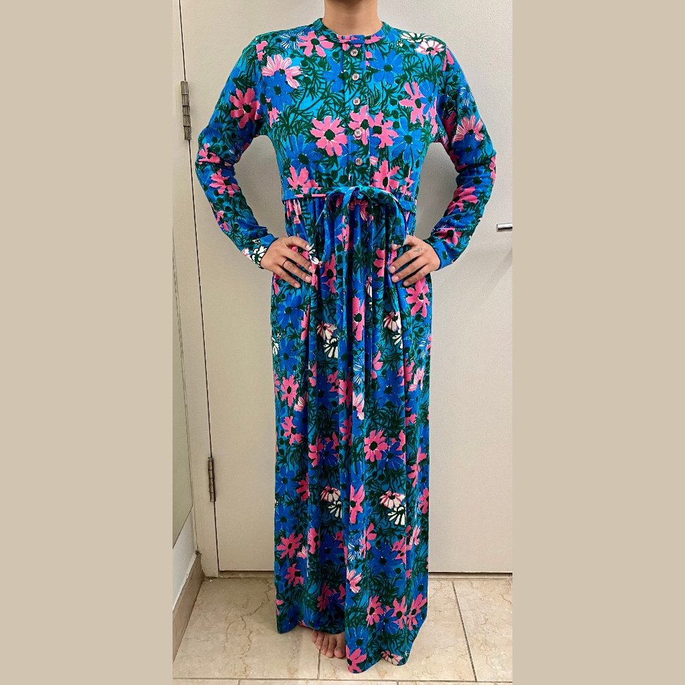 Vintage 1960's/1970's Lilly Pulitzer "The Lilly" Maxi Dress, Size Small
